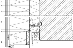  Detail Deckenkopf, ­horizontaler Fassadentyp, Geschäft/Büro, M 1 : 12,5 