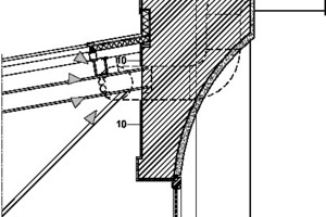  Detail Abluftführung Halle, M 1 : 33 1/3 