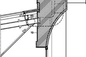  Detail Abluftführung Halle, M 1 : 33 1/3 