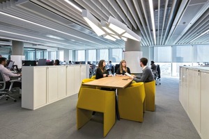  Die Architekten planten für UBM auf 9800 m² eine offene Bürolandschaft mit einer Vielzahl unterschiedlicher Arbeitsplätze 