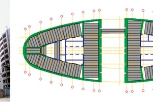  Abb. 4: 26-stöckiges Hochhaus mit elliptischem Grundriss aus Betonfertigteilen (aus [2]) 
