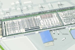  Die Halle ist so groß wie zwei Fußballfelder. Die Produktionshalle ist 280 m lang, 75m breit und 12m hoch. die Produktion findet auf 18.000m² statt, die gesamte Nutzfläche beträgt 26.000 m² 