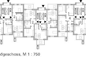  Grundriss Erdgeschoss, M 1 : 750 