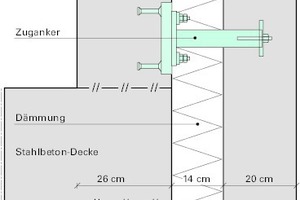  Regeldetail Zuganker, Ortbeton, M 1 : 12,5 