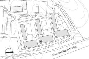  Lageplan Laerheide Bochum, M 1 : 3 000 
