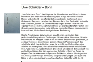  Rezension auf DBZ.de, Bücher: Uwe Schröder - Bonn. Quart Verlag, Zürich 2016 