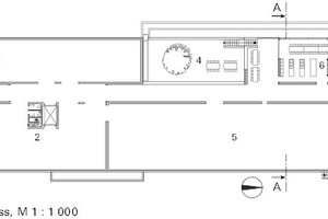  Grundriss Erdgeschoss, M 1 : 1 000  