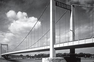  Rodenkirchener Autobahnbrücke (1938-1941). damals die längste Hängebrücke Europas 