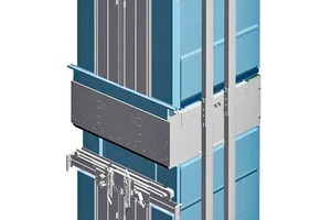  Doppeldeck-Aufzug mit aerodynamischen Kabinenverkleidungen für höchste Transportkapazität 