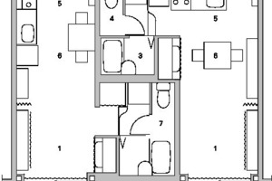  Regelgrundriss 3 (40 m²), M 1 : 100 