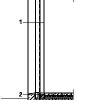  Außenwand Foyer, M 1 : 100 