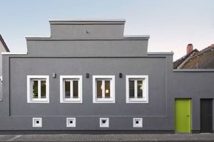  Südansicht der umgebauten alten neuen Turnhalle an der Falltorstraße 