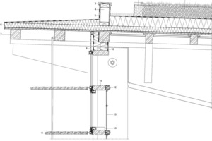  Fassadenschnitt Süd, M 1:20   