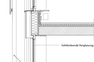  Südfassade Detailschnitt, M 1 : 33 1/3 