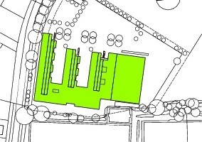  Lageplan, M 1 : 3 500 