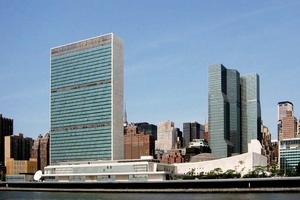  UN Hauptquartier, New York City, u. a. mit Le Corbusier 