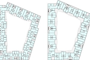  Abb. 2: Wohnsiedlung Hardturm, Zürich: HNF/GF 0.56 (2012) vs. HNF/GF 0.64 (2016) 