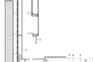  Detailschnitt 2, vertikal, Foyer, M 1 : 33 1/3 