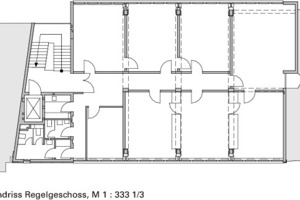  Grundriss Regelgeschoss Bestand, M 1 : 333 1/3 