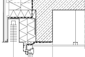  Detail Faserzementfassade M 1 : 20↓ 