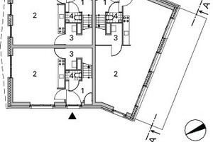  Grundriss Erdgeschoss Block E, M 1 : 333 1/3 