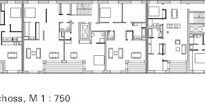  Grundriss 2. Obergeschoss, M 1 : 750 