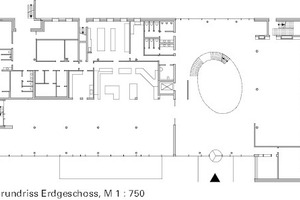  Grundriss Erdgeschoss, M 1 : 750 