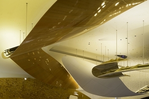  Flügellandschaft unter der Decke im Grande Salle: darin akustische wie lichttechnische und klimatische Steuerungselemete 