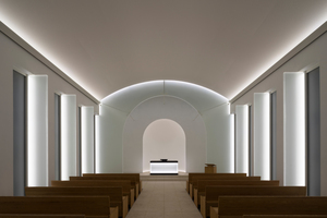  Das Konzept für die Beleuchtung der Kapelle stammt von James Turrell 