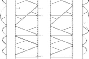  Schnitt Traggerüst, M 1 : 200 