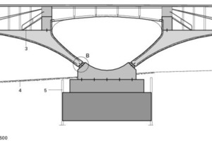  Detailschnitt AA, Pfeiler, M 1 : 500 