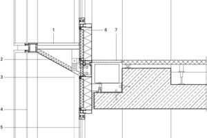  Fassadendetail Schnitt, M 1 : 25 