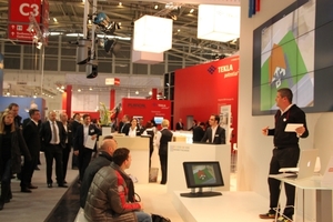  BIM, hier bim+, am Stand von Nemetschek, war viel diskutiertes Thema der Fachmesse in München 