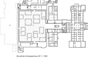  Grundriss Untergeschoss, M 1 : 1 250 