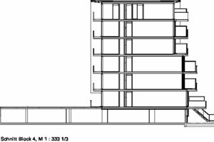  Schnitt Block 4, M 1 : 333 1/3 