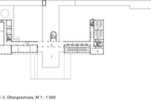  1./2. Obergeschoss, M 1 : 1 500 