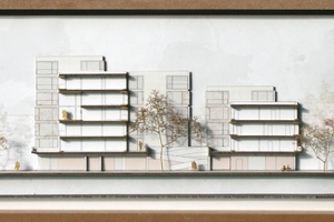  1.Platz: „Das Stadthaus neu gedacht – eine Symbiose von Parken und Wohnen“ von Clara Kernund Jana Thalmann, TU Braunschweig  