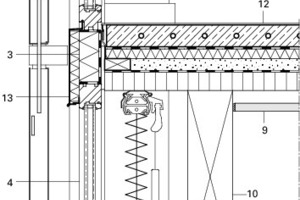  Regelschnitt Holzbaufassade, M 1 : 15 