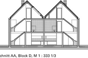  Schnitt AA, Block D, M 1 : 333 1/3 