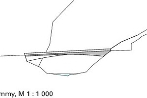  Schnitt der neu geplanten Kohlhaldenbrücke, M 1 : 1 000 