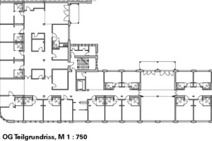  2. OG Teilgrundriss, M 1 : 750 