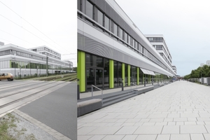  Ersatzneubau oder „Gebäude X“ vor und neben dem zur Zeit sanierten Universitätsbau aus den frühen 1970ern 