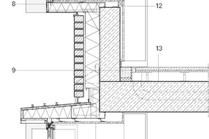  Fassadenschnitt Zick Zack Fenster, M 1 : 33 1/3 