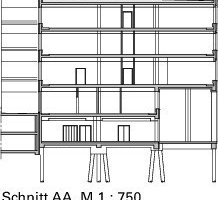  Schnitt AA, M 1 : 750 