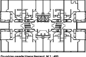  Grundriss gerade Ebene Bestand, M 1 : 400 