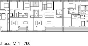  Grundriss 5. Obergeschoss, M 1 : 750 