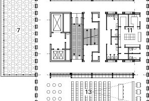  Grundriss Level +9, M 1 : 750 