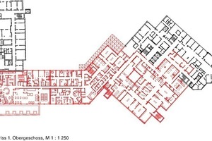  Grundriss 1. Obergeschoss, M 1 : 1 250 