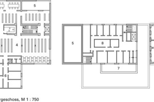  3. Obergeschoss, M 1 : 750 