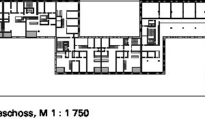  Grundriss 6. Obergeschoss, M 1 : 1 750 